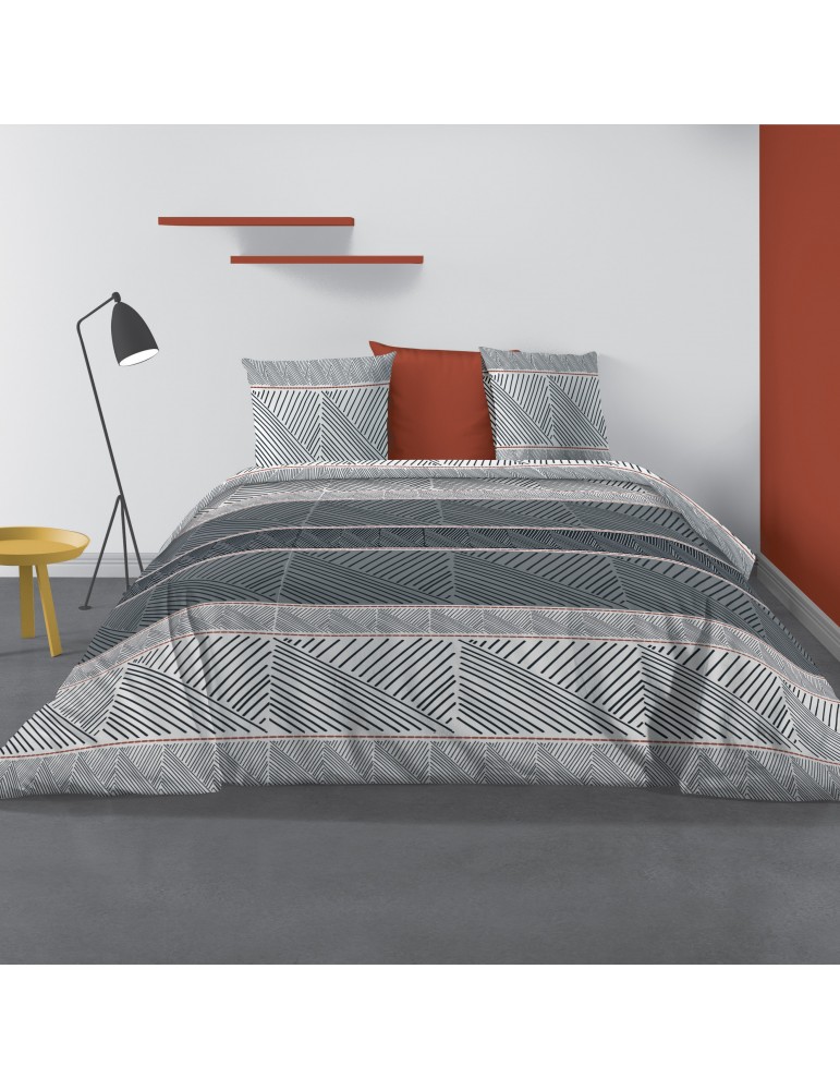 Parure de lit 2 personnes Casbaloz avec housse de couette et taies d'oreiller Imprimé 240 X 220 7179000503Les Ateliers du Linge Parure de lit 2 personnes Casbaloz avec housse de couette et taies d'oreiller Imprimé 240 X 220 7179000503Les Ateliers du Linge