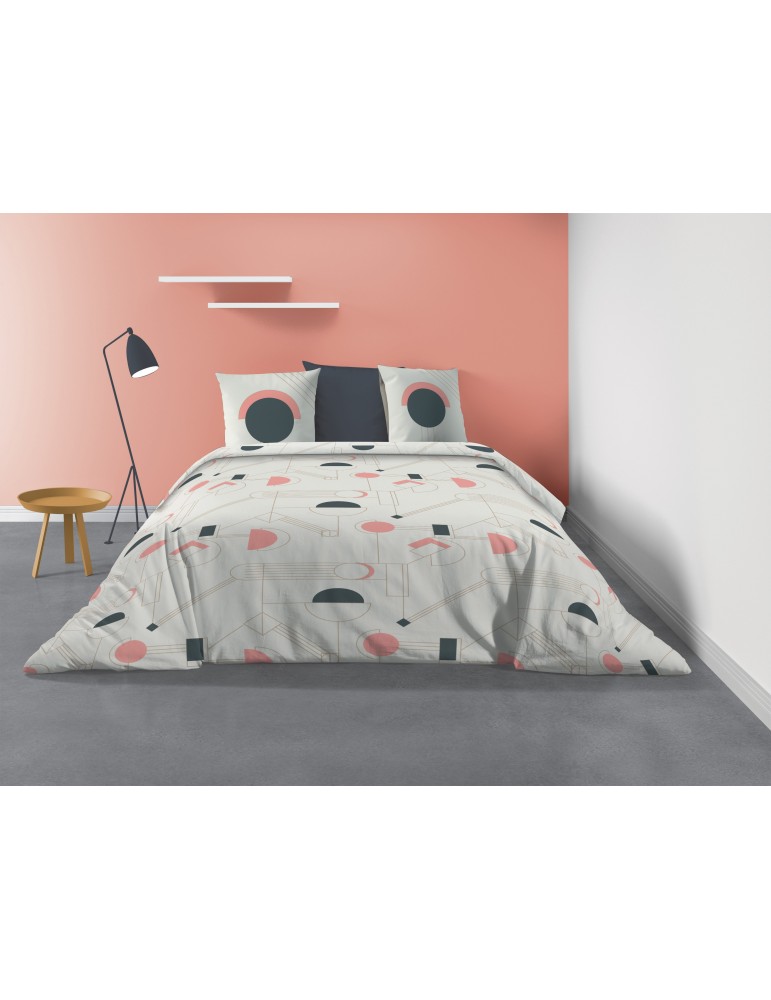 Parure de lit 2 personnes Hawa avec housse de couette et taies d'oreiller Imprimé 240 X 220 7210000503Les Ateliers du Linge Parure de lit 2 personnes Hawa avec housse de couette et taies d'oreiller Imprimé 240 X 220 7210000503Les Ateliers du Linge