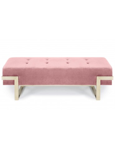 Banquette Istanbul Velours Rose Pieds Or lsr19126pinkvelvet