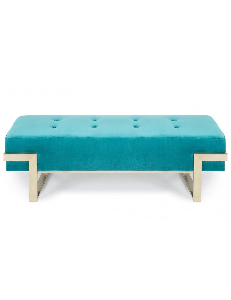 Banquette Istanbul Velours Vert menthe Pieds Or lsr19126mintvelvet