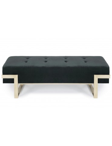 Banquette Istanbul Velours Noir Pieds Or lsr19126blackvelvet