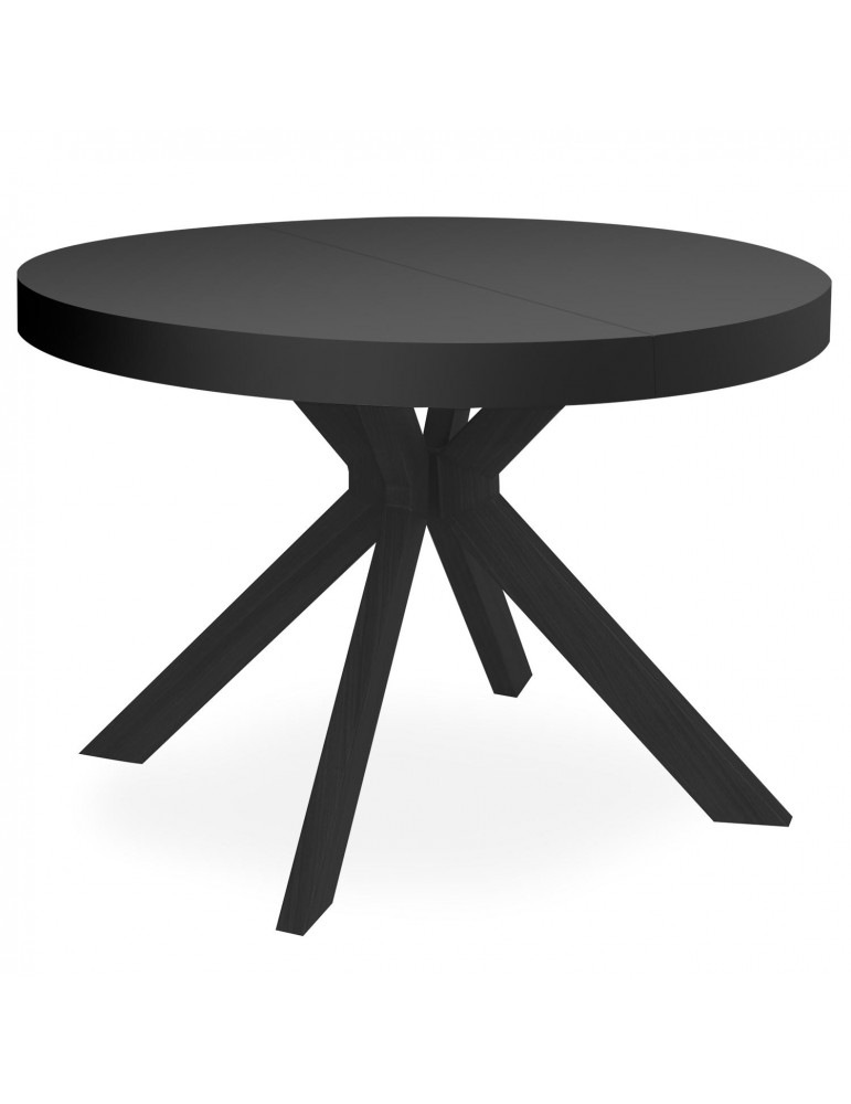 Table ronde extensible Myriade All Black at8244bblack