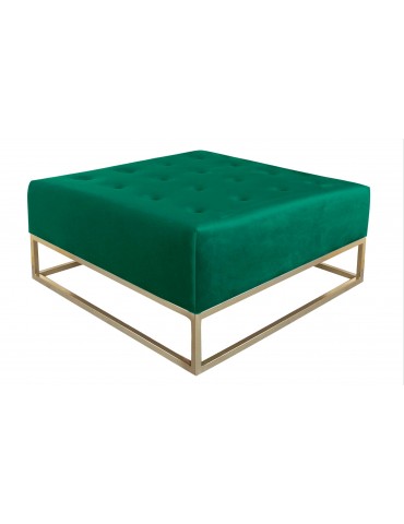 Pouf carré Hudson Velours Vert lsr19128greenvelvet