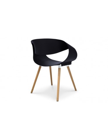 Lot de 2 chaises scandinaves design Zenata Noir dc5069noir