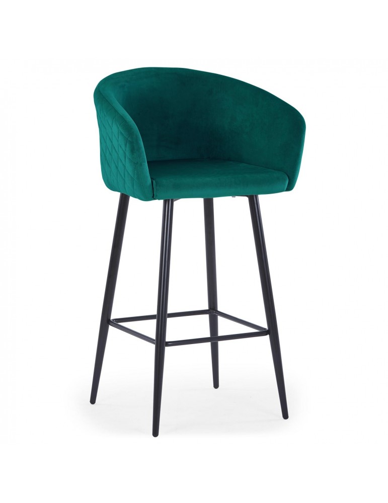 Chaise de bar Bobby Velours Vert c1024velvetgreen