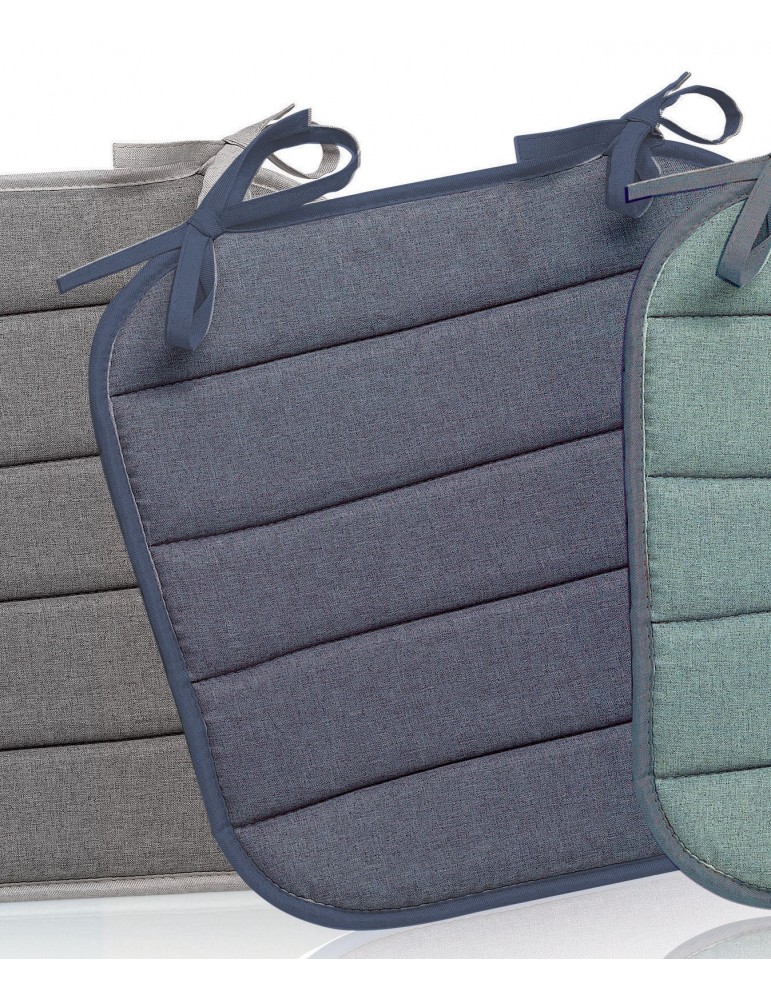 Galette de chaise plate Outdoor Chinée Bleu 37 x 37 x 1 cm 2151063000Les Ateliers du Linge Galette de chaise plate Outdoor Chinée Bleu 37 x 37 x 1 cm 2151063000Les Ateliers du Linge