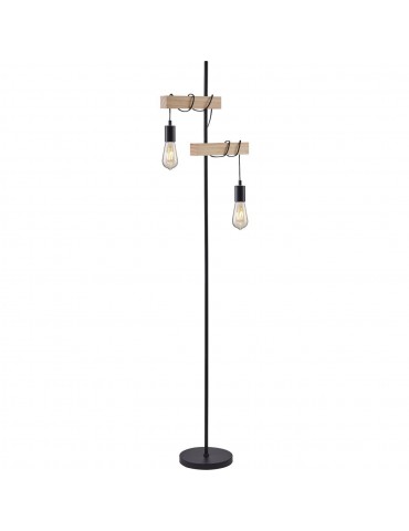 lampadaire industriel lucien noir et blanc 26410BS