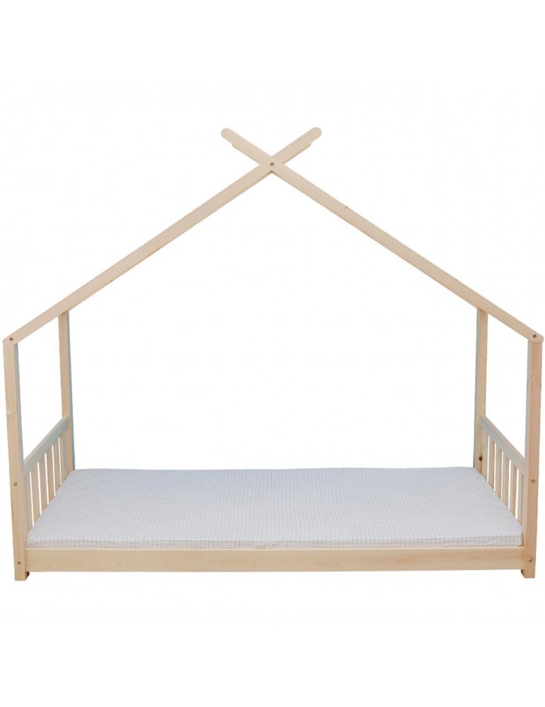 Lit cabane ludique deklyn beige pin 36140PI