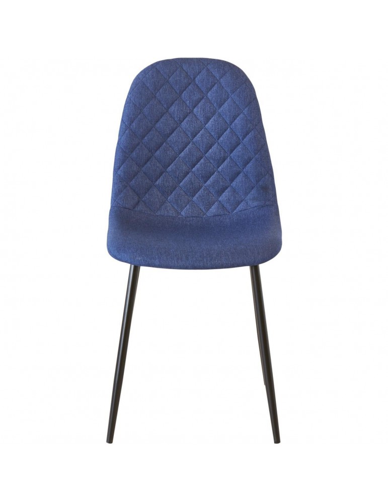 Lot de 4 chaises de sejour tissu simi bleu 39541BU