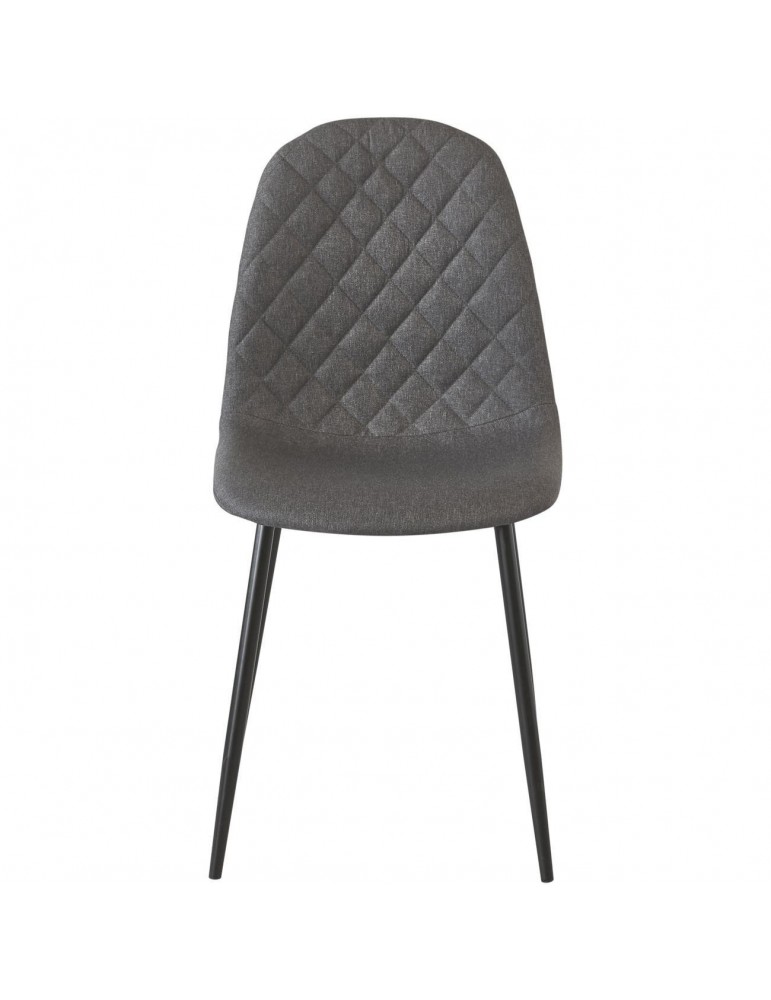 Lot de 4 chaises de sejour tissu simi gris 39541GR