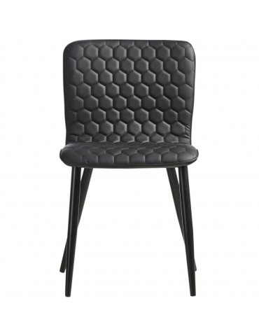 Lot de 4 chaises de sejour design bronco noir 43110NO