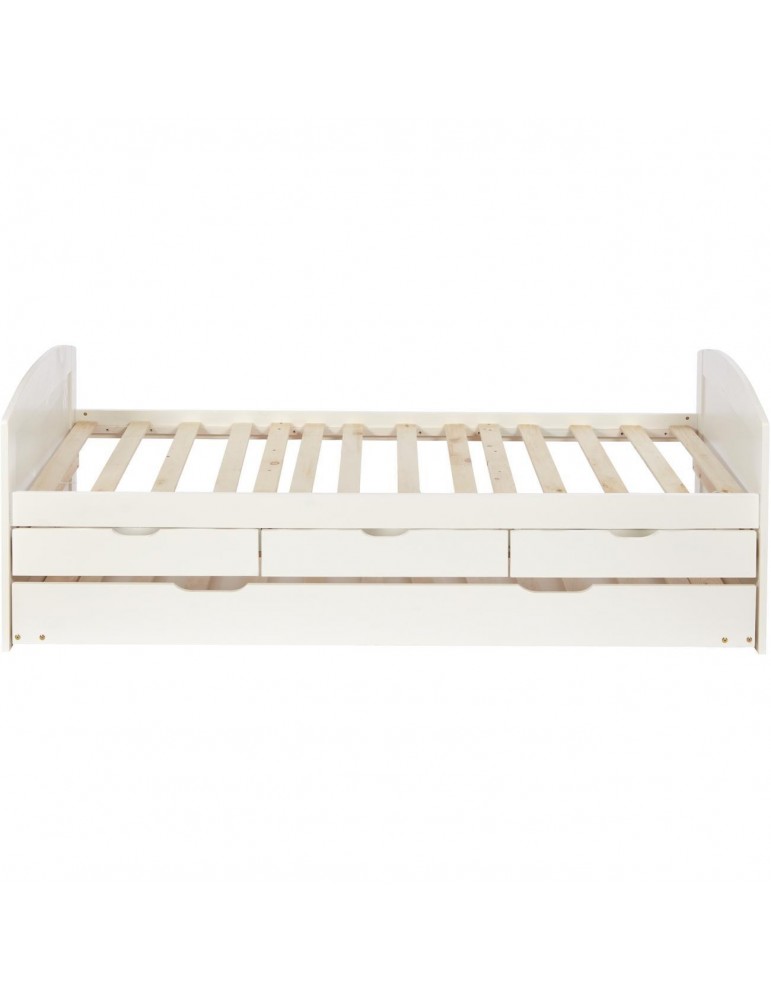 Lit tiroir tendance pour enfant larsen blanc 44150BL