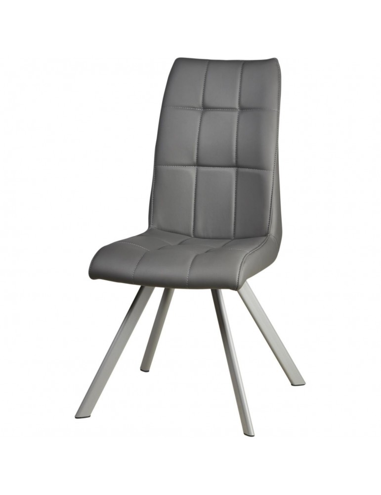 Lot de 2 chaises de salle à manger wisteria gris 52871GR