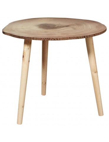 Table d'appoint scandinave senk beige bois 67055BS