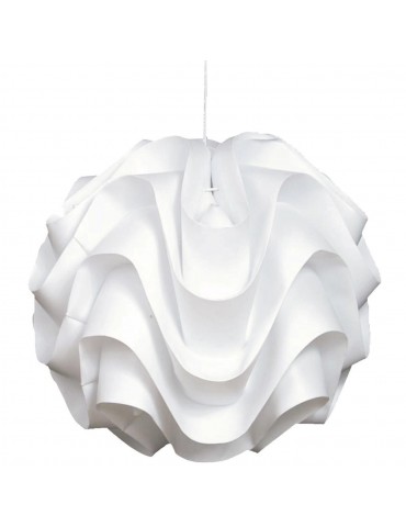 suspension boule ondulée bourbon blanc 3242BL