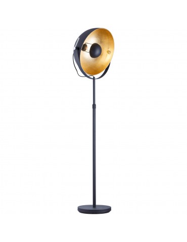 lampadaire design cinema zena noir dore 26639NO