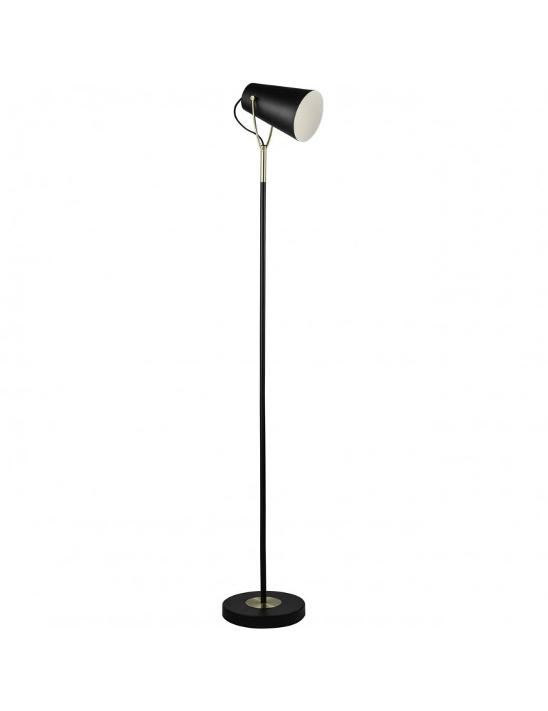 lampadaire moderne style projecteur metal masako noir 26642NO