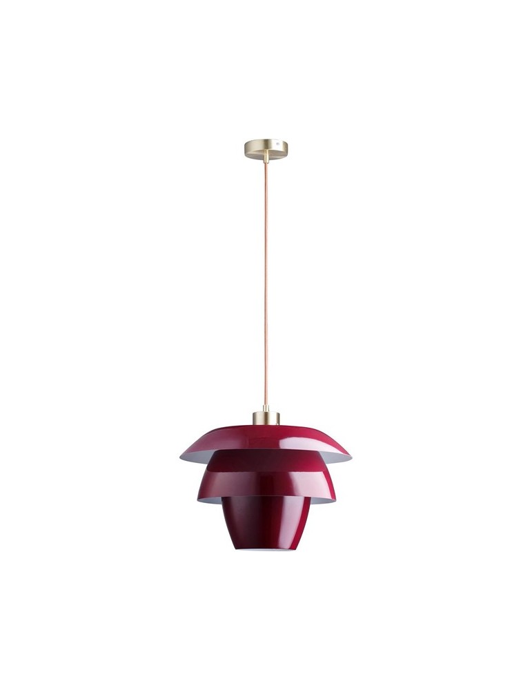 suspension en metal design facon fleur de lotus fonteyn rouge 26634RO