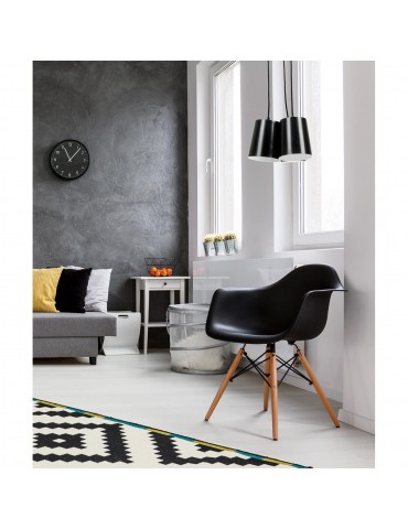 suspension moderne huron noir 26213NO