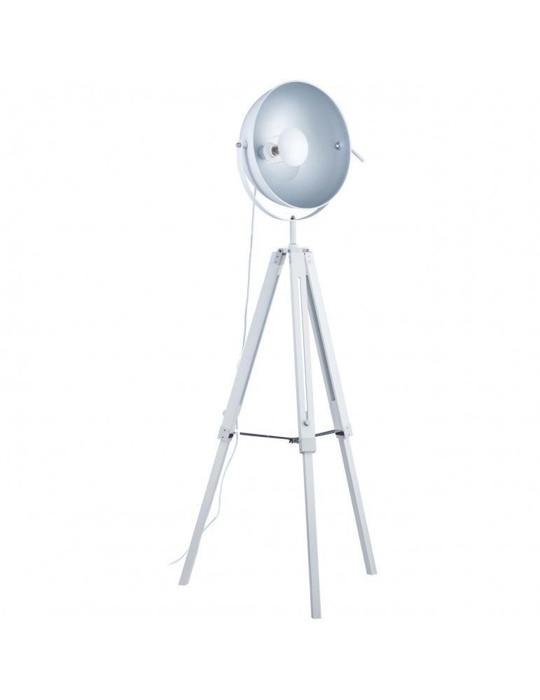 lampadaire trépied design style cinema fjord blanc 26240BL