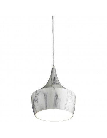 suspension metal imitation marbre olla gris et blanc 26231