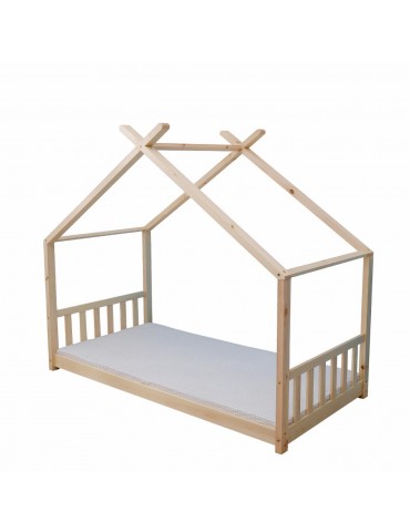 Lit cabane ludique deklyn beige pin 36140PI