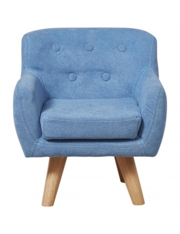 Fauteuil enfant tissu ormond bleu 25115BU