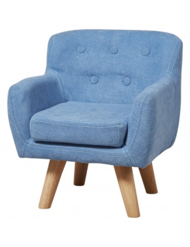 Fauteuil enfant tissu ormond bleu 25115BU