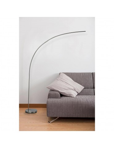 lampadaire en metal LED novak aluminium 26238AL