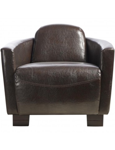 Fauteuil club confortable yen marron 24212MA