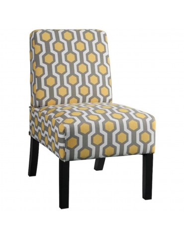 Fauteuil design skye jaune et gris 13820JA