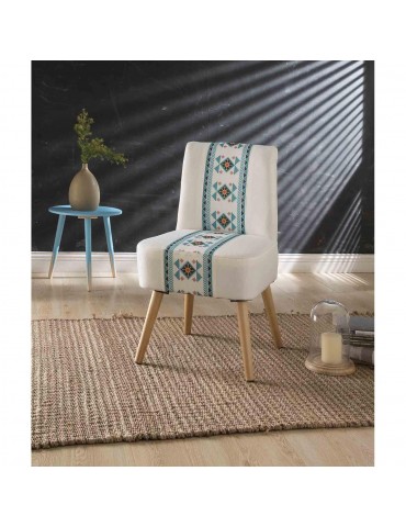 Fauteuil design texan wanda turquoise 13810M1
