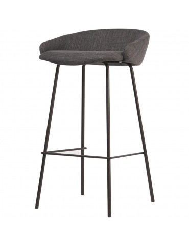 Lot de 2 tabourets de bar irvington gris 74203GR