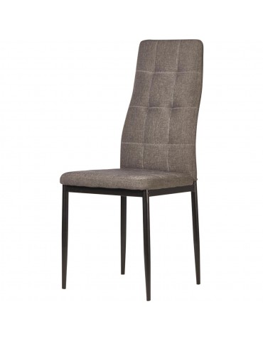 Lot de 4 chaises en lin kendal gris 58205GR