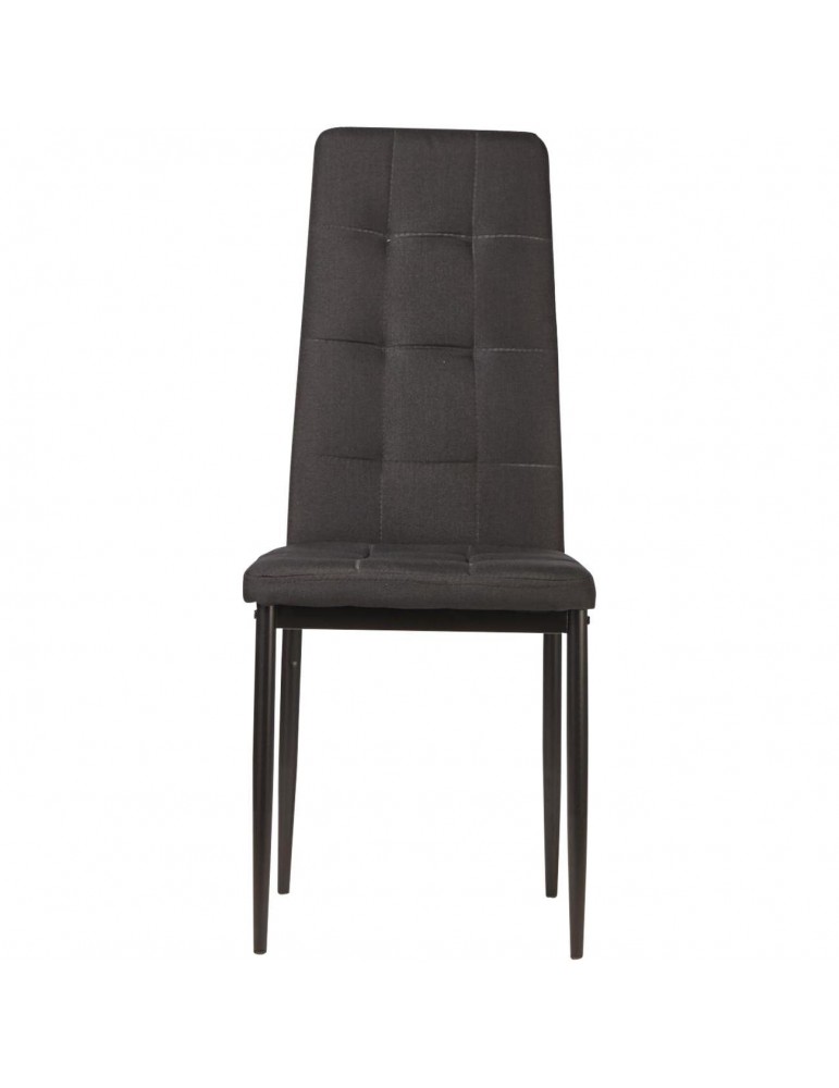 Lot de 4 chaises en lin kendal noir 58205NO