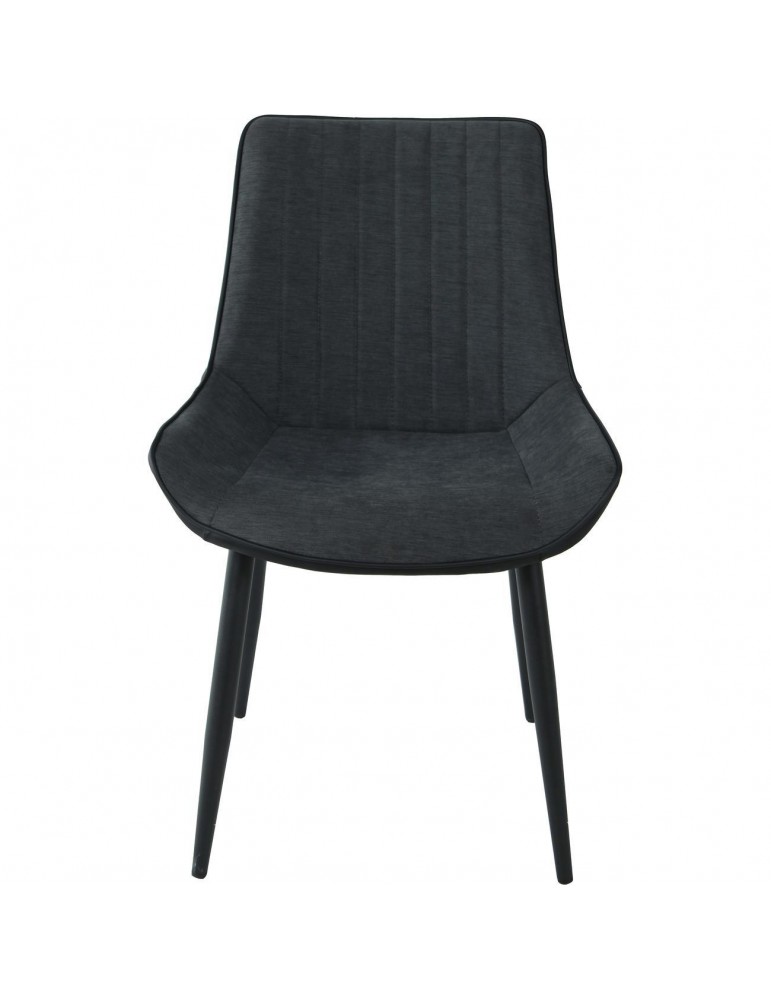 Lot de 4 chaises elegantes mino gris noir 55127GN