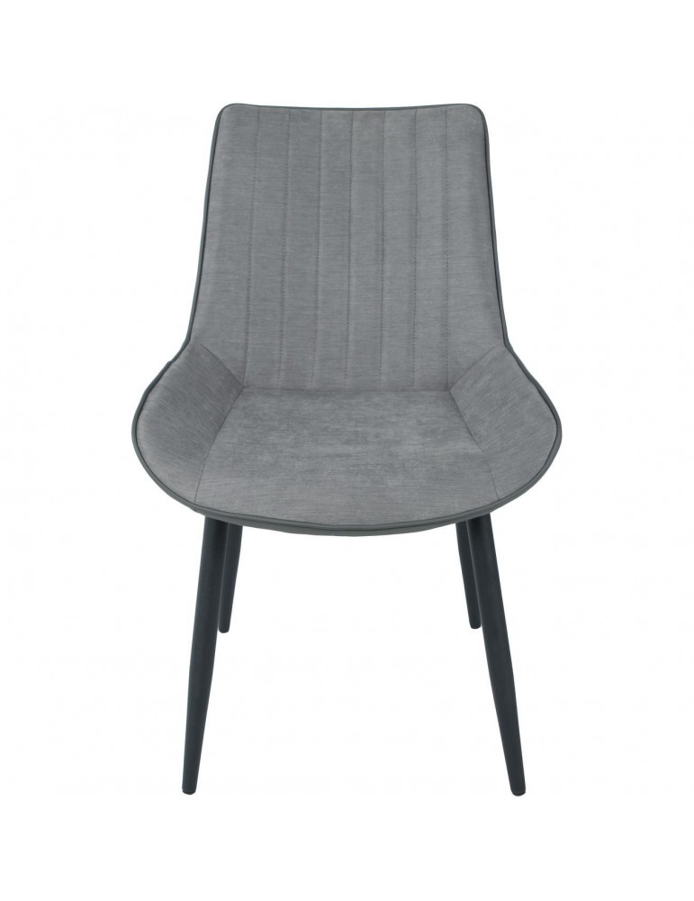Lot de 4 chaises elegantes mino gris clair et fonce 55127GR