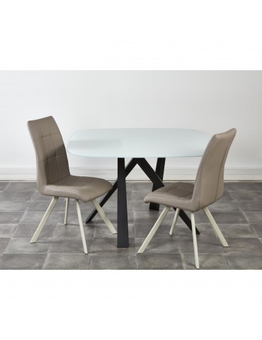 Lot de 2 chaises de salle à manger wisteria taupe 52871TA
