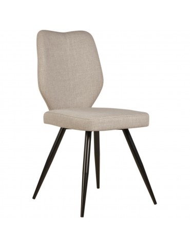 Lot de 2 chaises de salle à manger gigi lin beige 52868LI