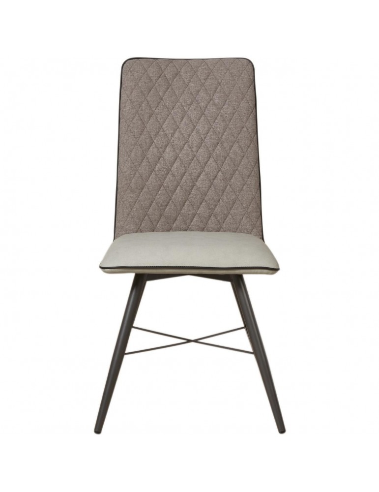 Lot de 4 chaises bi matiere orkney gris 50319GR