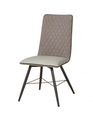 Lot de 4 chaises bi matiere orkney gris 50319GR