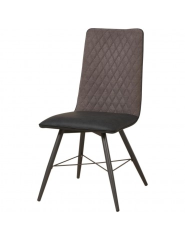 Lot de 4 chaises bi matiere orkney noir 50319NO