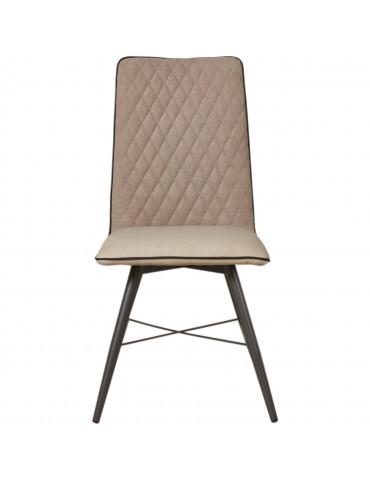 Lot de 4 chaises bi matiere orkney taupe 50319TA