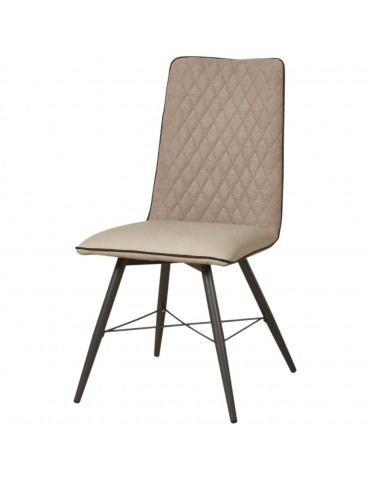 Lot de 4 chaises bi matiere orkney taupe 50319TA