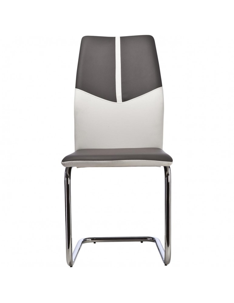 Lot de 4 chaises hydra gris et blanc 50311GB