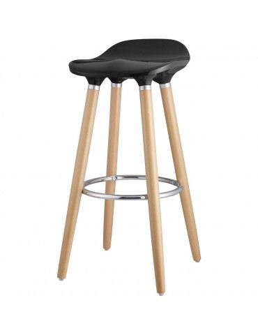 Tabouret de bar moderne cata noir 47765NO