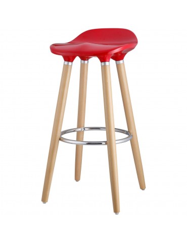 Tabouret de bar moderne cata rouge 47765RO