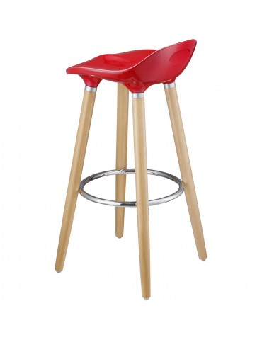 Tabouret de bar moderne cata rouge 47765RO