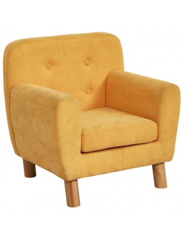 Fauteuil enfant tissu nolby jaune 25114JA