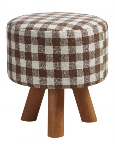 Pouf enfant en tissu confortable et design khalida chocolat 41300CH